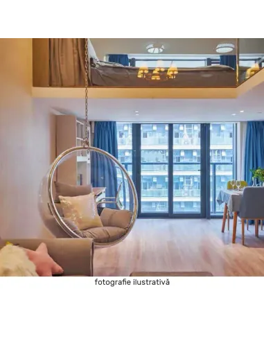 Scaun suspendat BUBBLE NEW, interior/exterior, 106x62x106 cm, oțel/acrilic/țesătură | MobilaOK