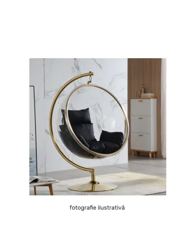 Scaun suspendat BUBBLE NEW TIP 3, living/exterior, 97x155 cm, oțel/acril/țesătură | MobilaOK