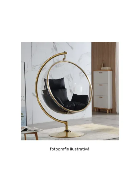 Scaun suspendat BUBBLE NEW TIP 3, living/exterior, 97x155 cm, oțel/acril/țesătură | MobilaOK