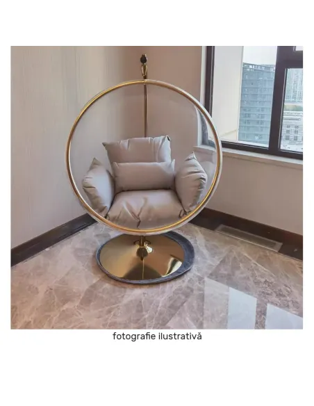 Scaun suspendat BUBBLE NEW TIP 3, living/exterior, 97x155 cm, oțel/acril/țesătură | MobilaOK