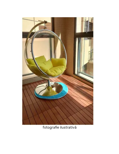 Scaun suspendat BUBBLE NEW TIP 3, living/exterior, 97x155 cm, oțel/acril/țesătură | MobilaOK