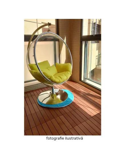 Scaun suspendat BUBBLE NEW TIP 3, living/exterior, 97x155 cm, oțel/acril/țesătură | MobilaOK