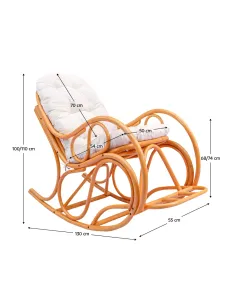 Scaun balansoar AGATON, living, 55x130x100/110 cm, tapiţerie ţesătură | MobilaOK 2