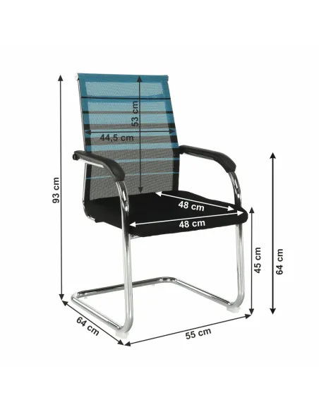 Scaun ESIN, birou, 55x64x93 cm, textil mesh și metal | MobilaOK