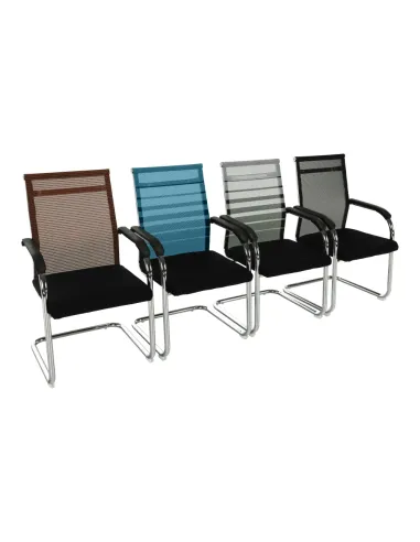 Scaun ESIN, birou, 55x64x93 cm, textil mesh și metal | MobilaOK
