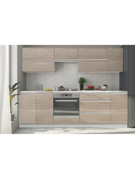 Dulap bucatarie LINE, incorporare aragaz cu sertar, 60x82x55 cm, PAL melaminat stejar sonoma | MobilaOK