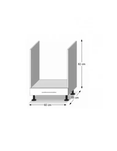 Dulap bucatarie LINE, incorporare aragaz cu sertar, 60x82x55 cm, PAL melaminat stejar sonoma | MobilaOK