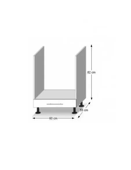 Dulap bucatarie LINE, incorporare aragaz cu sertar, 60x82x55 cm, PAL melaminat stejar sonoma | MobilaOK