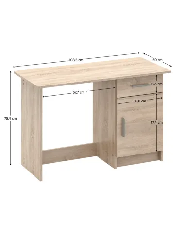 Masă de birou SIRISS NEW, birou, 150x75.6x75.4 cm, PAL melaminat | MobilaOK