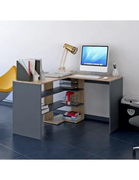 Masă PC TAMARI, birou, 120x120x75.4 cm, PAL melaminat | MobilaOK