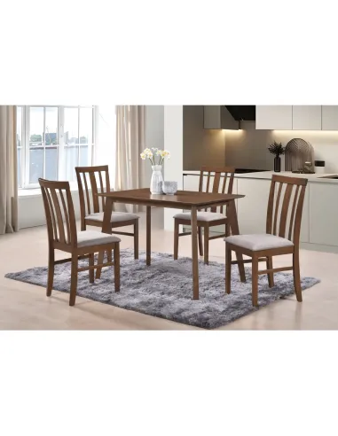 Set Sufragerie ROIS SET, living, 110x70x75.2 cm, Lemn cauciuc, MDF, furnir | MobilaOK