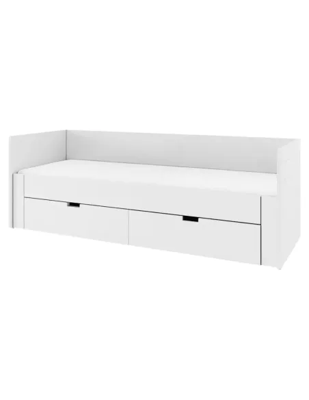 Pat extensibil ANTONY, dormitor, 90/180x200, PAL/MDF, alb | MobilaOK
