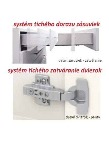 Dulap inferior cu 3 sertare, stejar sonoma, LINE | MobilaOK
