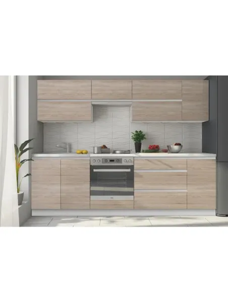 Dulap superior de colţ LINE, bucătărie, 52.5x60x52.5 cm, PAL melaminat stejar sonoma | MobilaOK