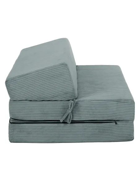 Fotoliu-Saltea VEDIS, 2 in 1, living/dormitor, 120x82x52 cm, spumă + textile, mentă | MobilaOK