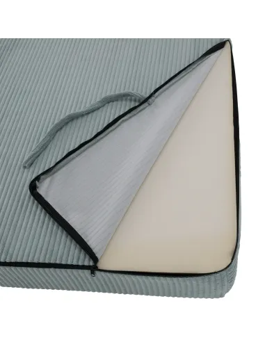 Fotoliu-Saltea VEDIS, 2 in 1, living/dormitor, 120x82x52 cm, spumă + textile, mentă | MobilaOK