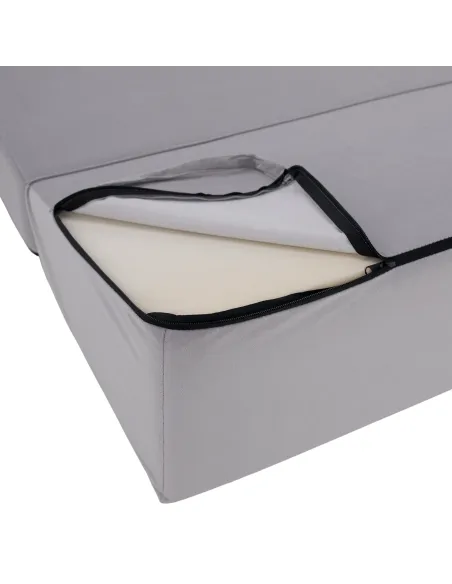Saltea Pliabilă VEDIS, 2 in 1, gri deschis, 120x200 cm, Poliuretan Spumă | MobilaOK