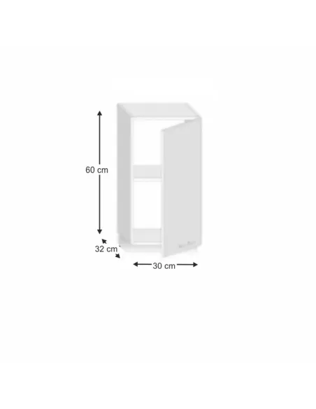 Dulap superior KONDELA bucătărie 30x60x32 cm PAL melaminat | MobilaOK