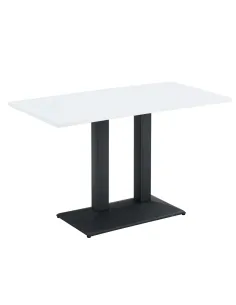 Masă de sufragerie bistro, alb/negru, 120x60 cm, RINALDO TYP 2 | MobilaOK
