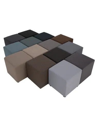 Taburet REGOR, living/dormitor, 40x40x39 cm, ţesătură Twist + PAL | MobilaOK