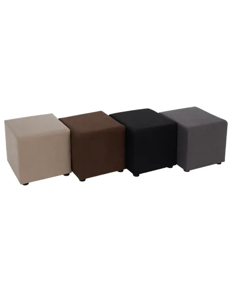 Taburet REGOR, scaun auxiliar bucătărie/hol, 40x40x39 cm, PAL și țesătură Alova | MobilaOK