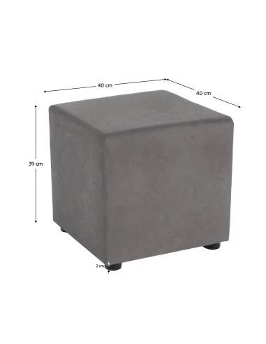 Taburet REGOR, scaun auxiliar bucătărie/hol, 40x40x39 cm, PAL și țesătură Alova | MobilaOK