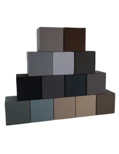 Taburet REGOR, puf living/dormitor, 40x40x39 cm, PAL și spumă, material Alova | MobilaOK 2