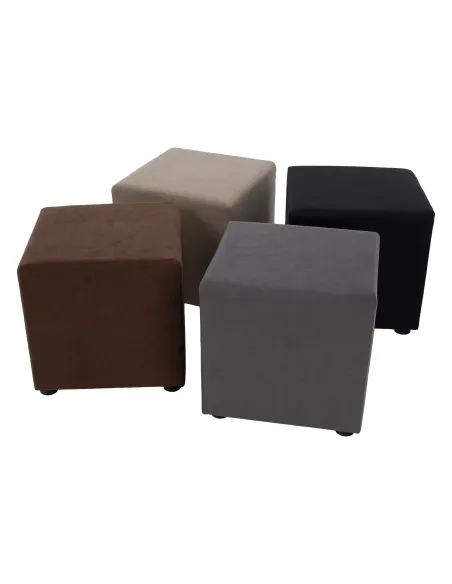 Taburet REGOR, puf living/dormitor, 40x40x39 cm, PAL și spumă, material Alova | MobilaOK