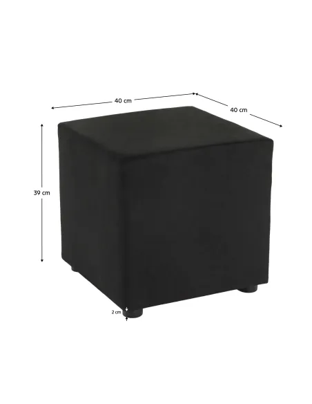 Taburet REGOR, puf living/dormitor, 40x40x39 cm, PAL și spumă, material Alova | MobilaOK