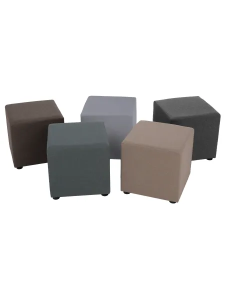 Taburet REGOR, puf living/dormitor, 40x40x39 cm, PAL și spumă | MobilaOK