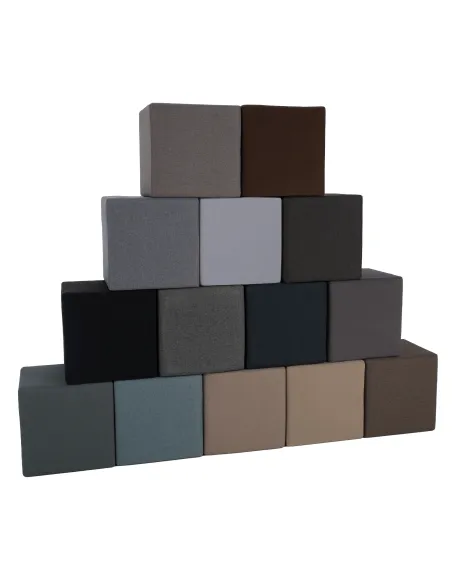 Taburet REGOR, puf living/dormitor, 40x40x39 cm, PAL și spumă | MobilaOK