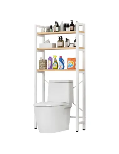 Raft deasupra toaletei, BALRAM, baie, 63x27.5x155 cm, MDF laminat și metal | MobilaOK