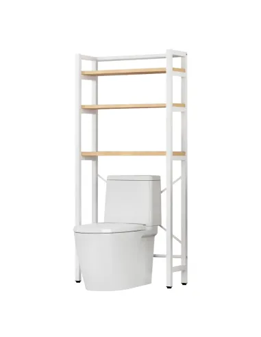 Raft deasupra toaletei, BALRAM, baie, 63x27.5x155 cm, MDF laminat și metal | MobilaOK