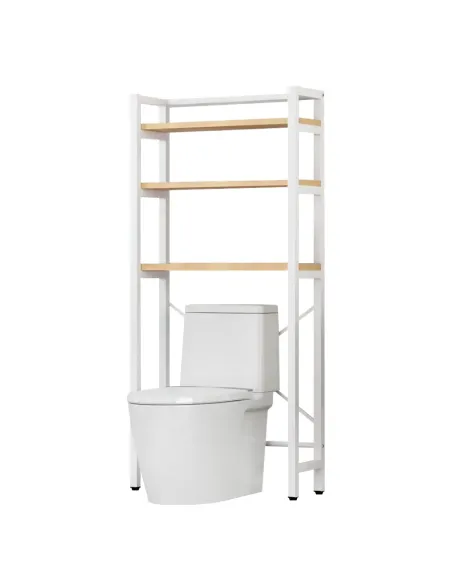 Raft deasupra toaletei, BALRAM, baie, 63x27.5x155 cm, MDF laminat și metal | MobilaOK