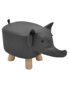 Taburet BALBO, puf decorativ living/dormitor, 51x26x28 cm, Pin masiv și țesătură | MobilaOK