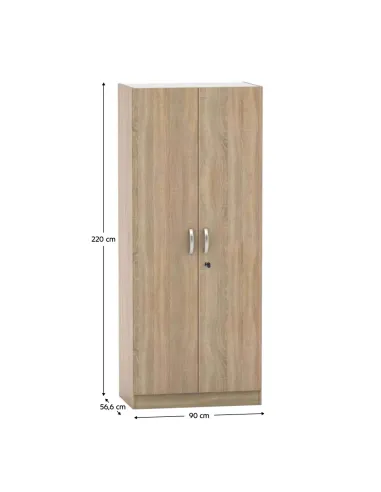 Dulap BETTY 2, dormitor/hol, 90x56.6x220 cm, PAL melaminat | MobilaOK