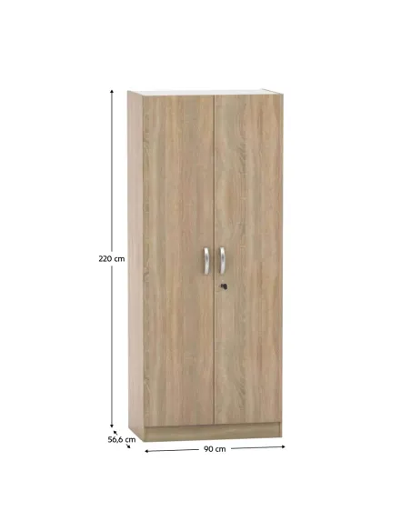 Dulap BETTY 2, dormitor/hol, 90x56.6x220 cm, PAL melaminat | MobilaOK