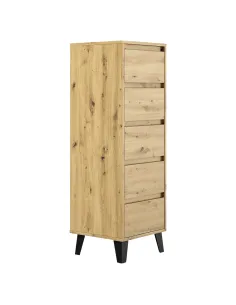 Comodă BOGAN 5S40 pentru dormitor/hol, 40x38.8x120.4 cm, PAL melaminat stejar artisan | MobilaOK