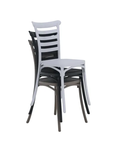 Scaun stivuibil SAVITO, interior/exterior, 44x44x84 cm, Plastic | MobilaOK