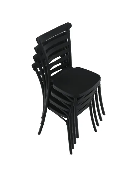 Scaun stivuibil SAVITO, interior-exterior, 44x44x84 cm, Plastic | MobilaOK
