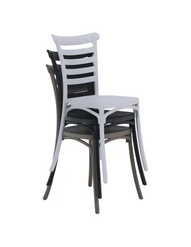 Scaun stivuibil SAVITO, interior-exterior, 44x44x84 cm, Plastic | MobilaOK