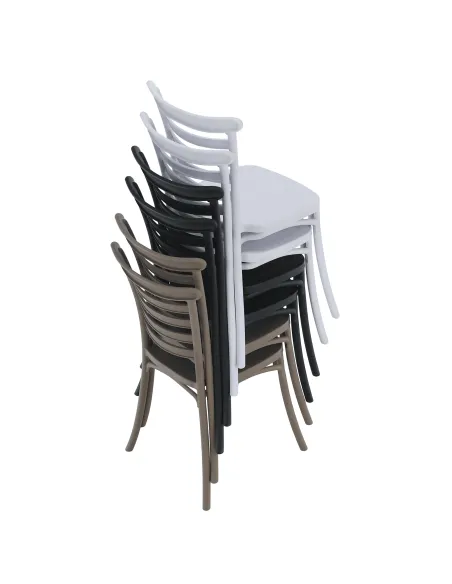 Scaun stivuibil SAVITO, interior-exterior, 44x44x84 cm, Plastic | MobilaOK