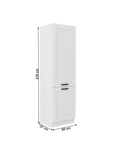 Dulap LULA, dormitor/hol, 60x57x210 cm, PAL/MDF melaminat alb | MobilaOK