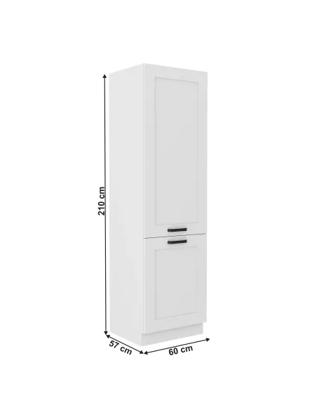 Dulap LULA, dormitor/hol, 60x57x210 cm, PAL/MDF melaminat alb | MobilaOK