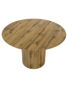Masă de sufragerie MAHIR TIP 2, living, Ø 120 cm, MDF furniruit stejar | MobilaOK 2