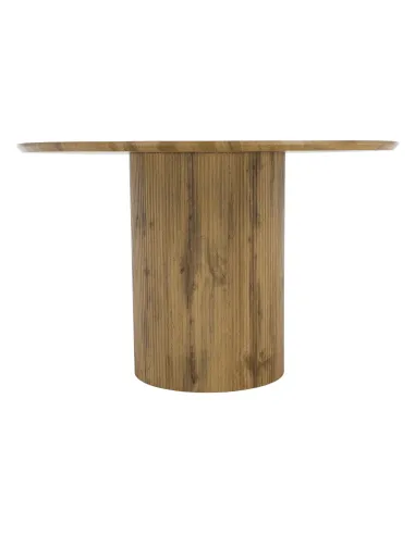 Masă de sufragerie MAHIR TIP 2, living, Ø 120 cm, MDF furniruit stejar | MobilaOK