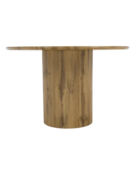 Masă de sufragerie MAHIR TIP 2, living, Ø 120 cm, MDF furniruit stejar | MobilaOK