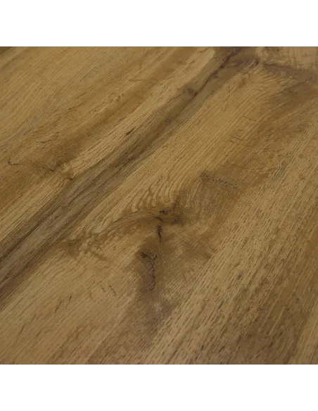 Masă de sufragerie MAHIR TIP 2, living, Ø 120 cm, MDF furniruit stejar | MobilaOK