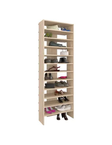 Raft înalt OSKI, pantofar dressing, 63x31x180 cm, PAL stejar sonoma | MobilaOK