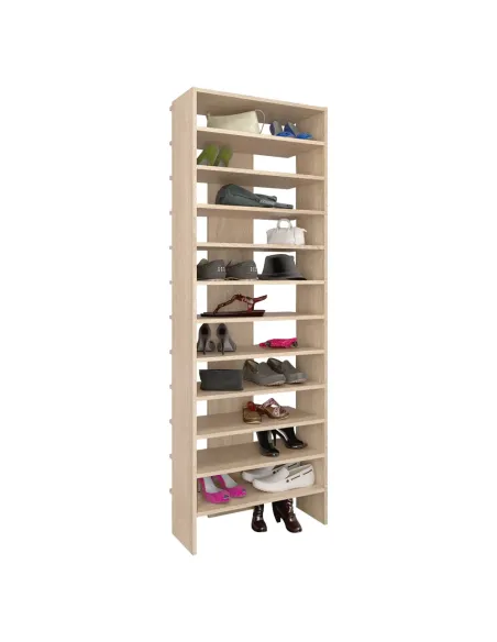Raft înalt OSKI, pantofar dressing, 63x31x180 cm, PAL stejar sonoma | MobilaOK